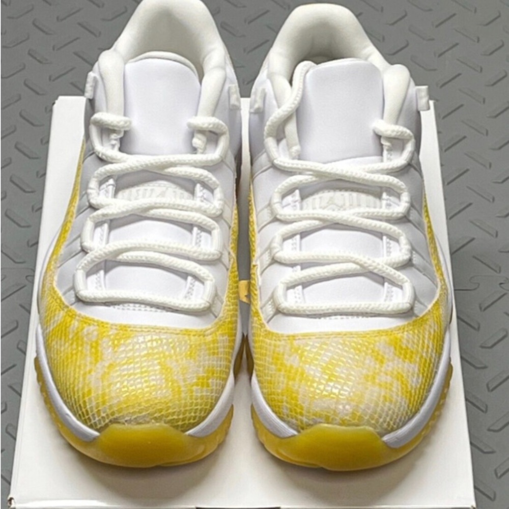 Jordan 11 Low Snakeskin Yellow